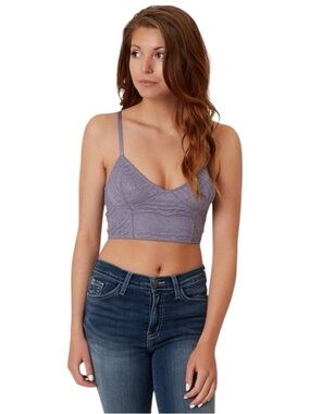 Free People Dusty Lavender Lace Bralette Crop Top M